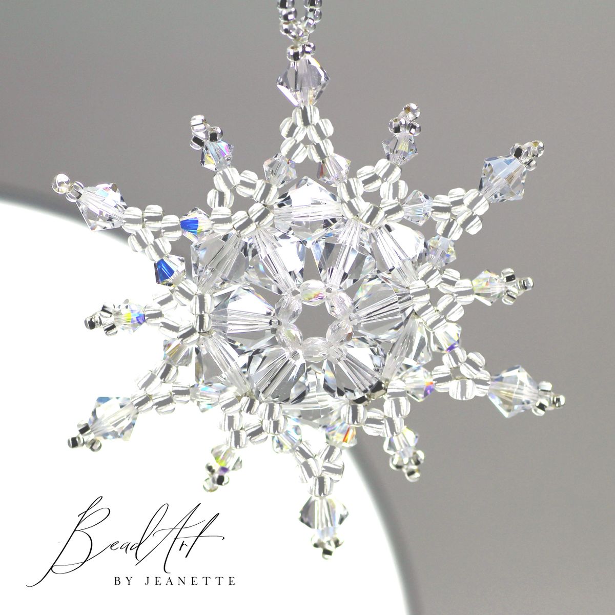 Swarovski Crystal Clear Snowflake Ornament 2 1/2" Round